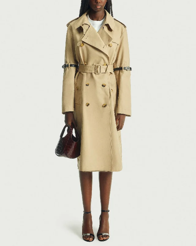 Polyester OvercoatsHybrid Trench Coat