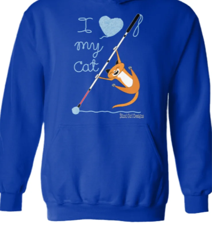 Pullover HoodiesI Love My Cat Sweatshirt - Royal Blue