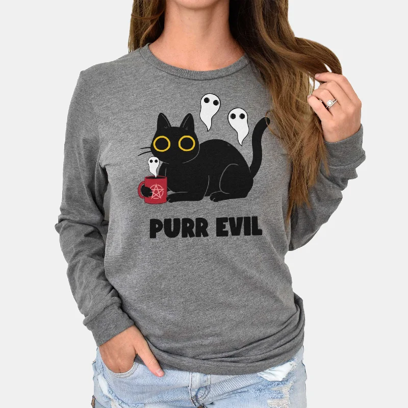 Purr Evil - Adult Unisex Long Sleeve Tee