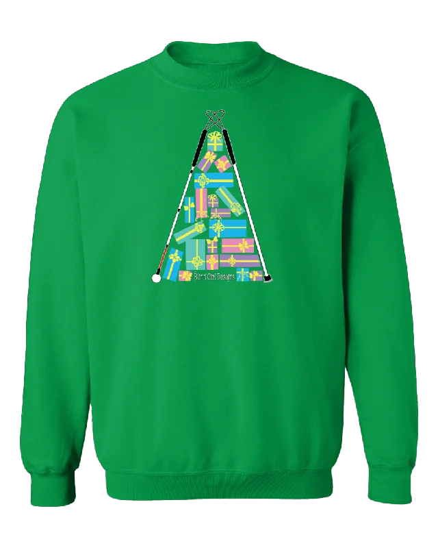 Metallic HoodiesChristmas Tree of Gifts Sweatshirt - Irish Green