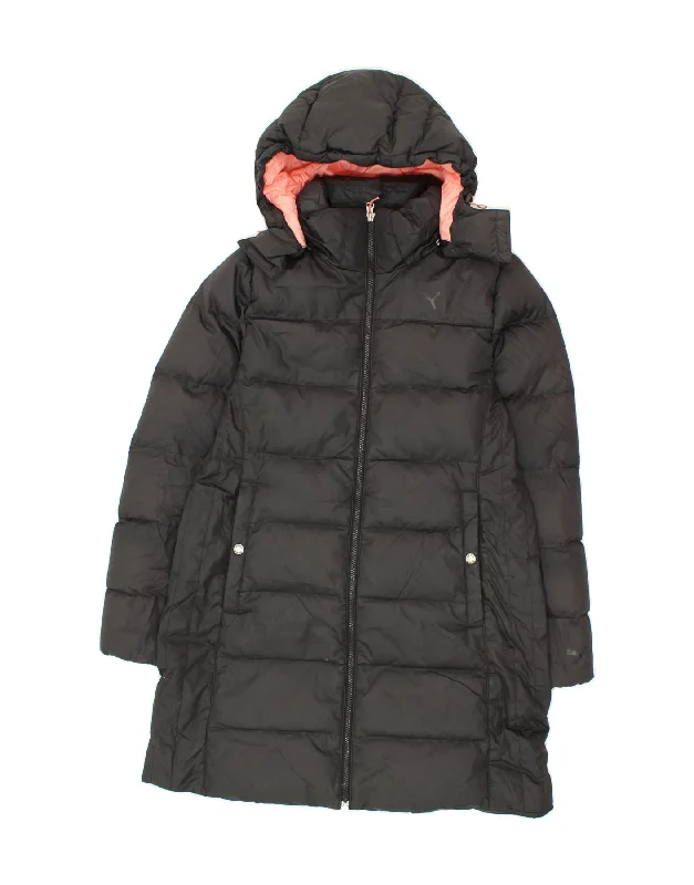 High-Fashion OvercoatsPUMA Womens Hooded Padded Coat UK 14 Medium Black Polyester