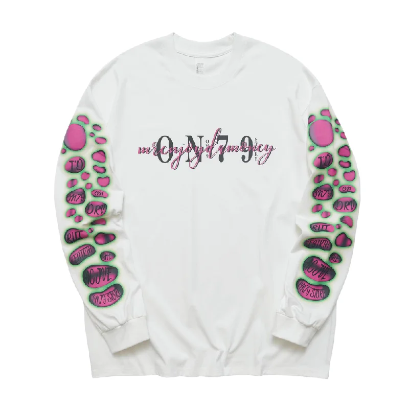 Camo HoodiesPink Bubble Print Sweatshirt