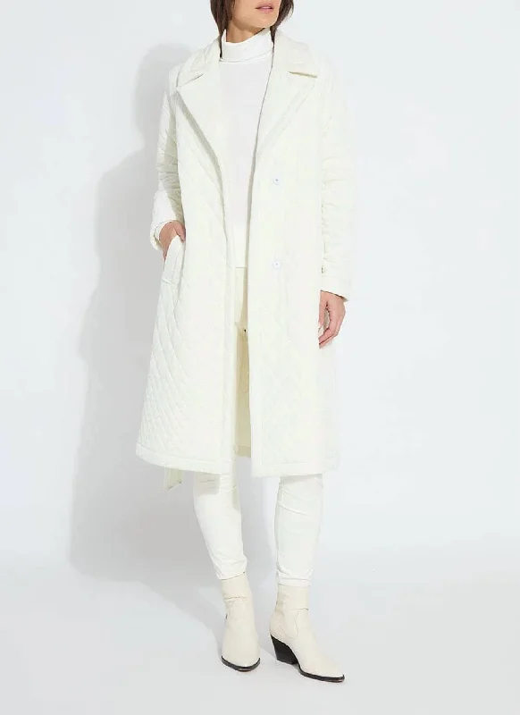 Snowboard OvercoatsStarla Velvet Coat In Cream