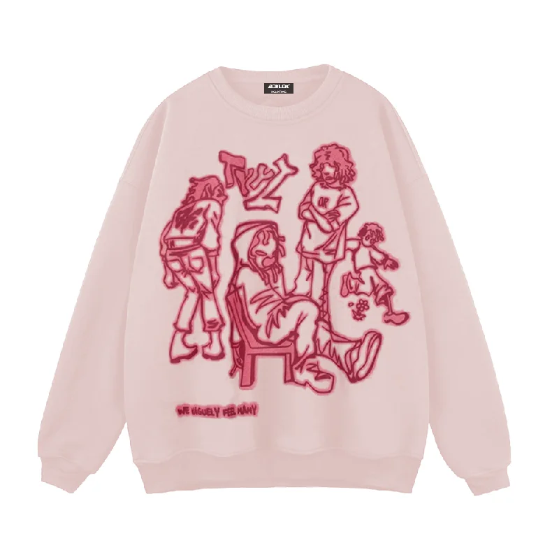 Ruffled SweatshirtsStreet Cartoon Boy Sweatshirt