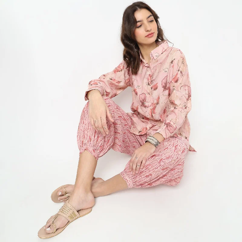 Regular Fit Floral Tunic with Pant Set