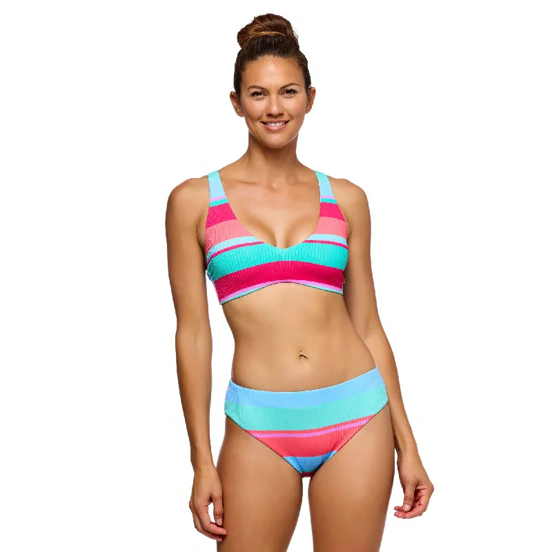 Next Bermuda Stripe V Neck Swimsuit Top