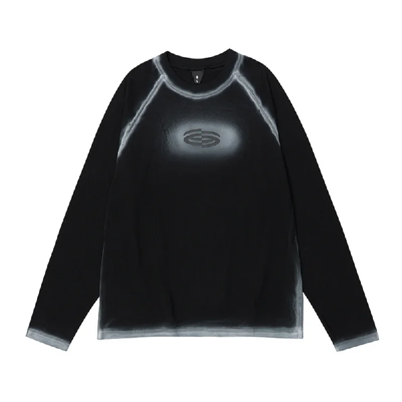 Fleece SweatshirtsBlack Spray-painted Sweatshirt