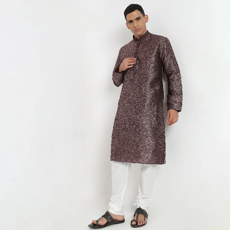 Regular Fit Jacquard Kurta with Chudidar Set