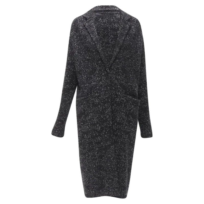 Travel OvercoatsTheory speckle wool blend knitted robe coat