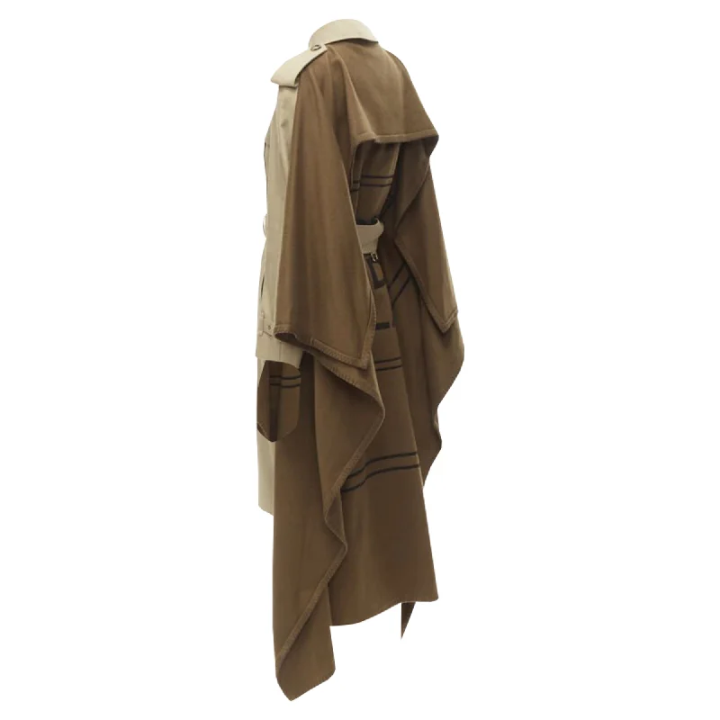 Ruffled OvercoatsBurberry Tisci cashmere logo blanket trench coat