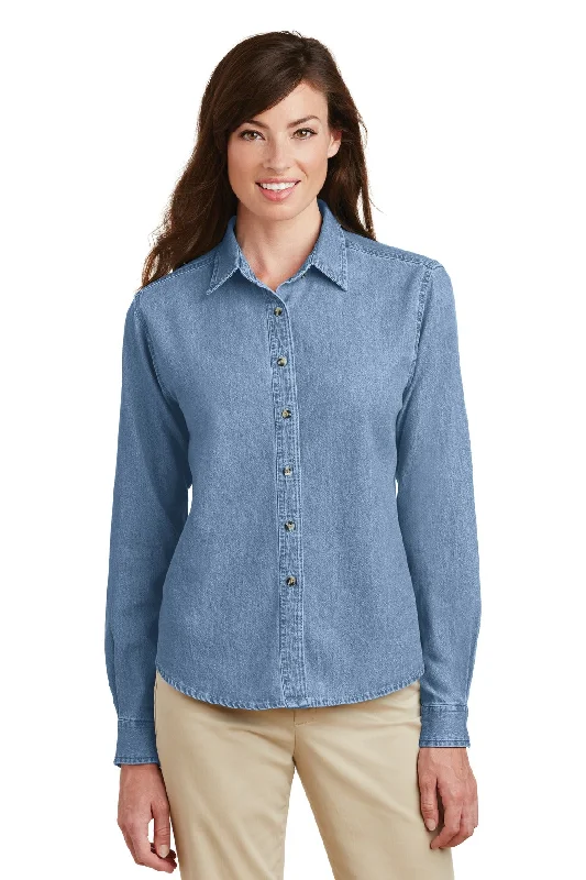 Port & Company - Ladies Long Sleeve Value Denim Shirt. LSP10