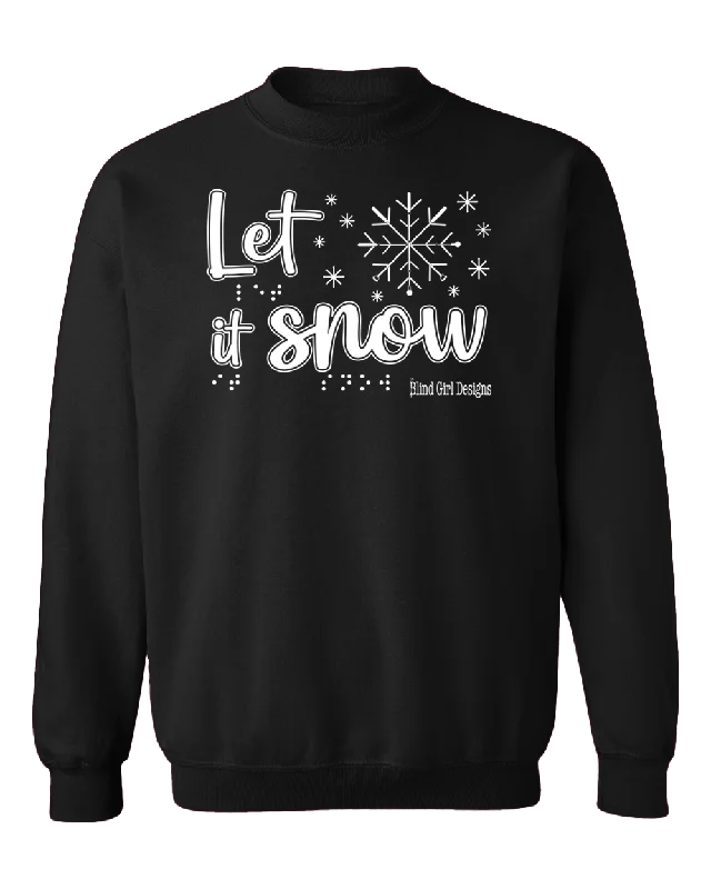 Microfleece HoodiesNew! Tactile “Let It Snow!” Glow-in-the-Dark Sweatshirt - Black