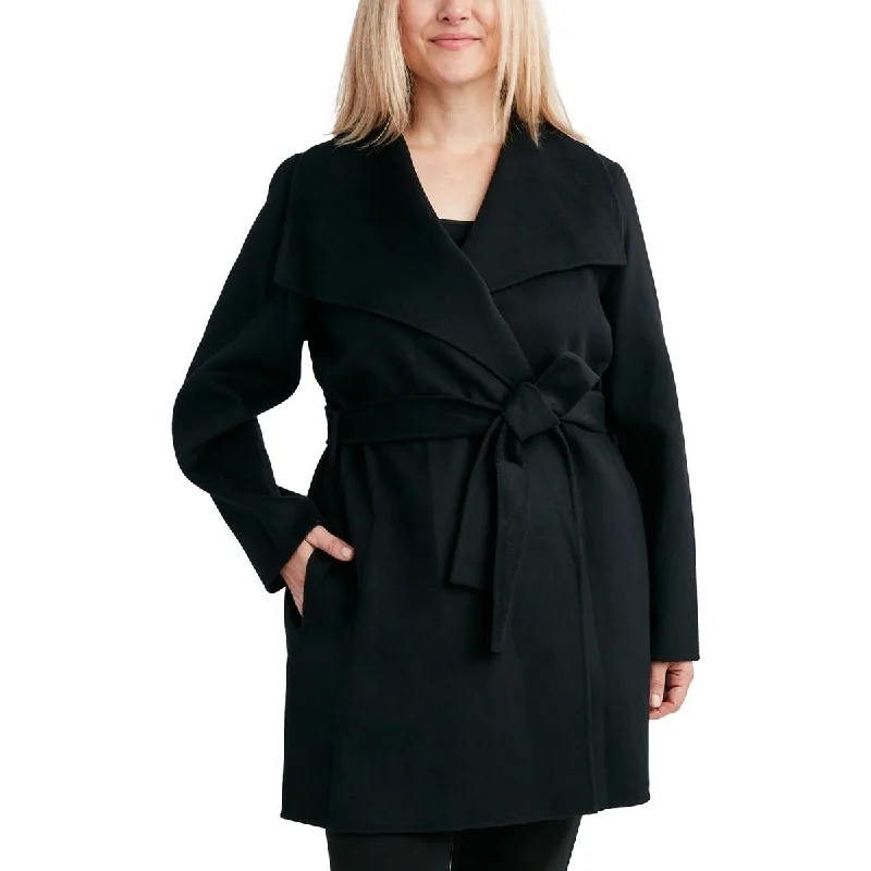 Hunting OvercoatsWomens Wool Blend Tie Belt Wrap Coat