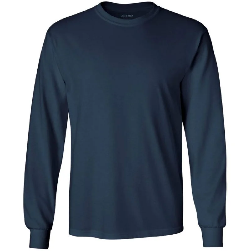 Joe's USA Men's Long Sleeve Heavyweight Cotton T-Shirts in Regular, Big & Tall