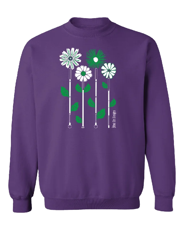 Wool Blend Sweatshirts3D Pretty Daisies Sweatshirt - purple