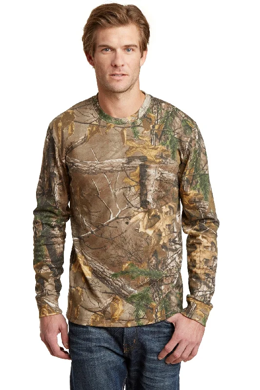 Russell Outdoors Realtree Long Sleeve Explorer 100% Cotton T-Shirt with Pocket. S020R