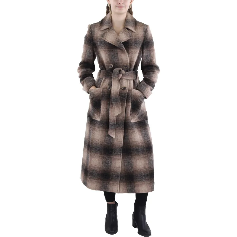 Cropped OvercoatsWomens Double Breasted Long Wool Coat