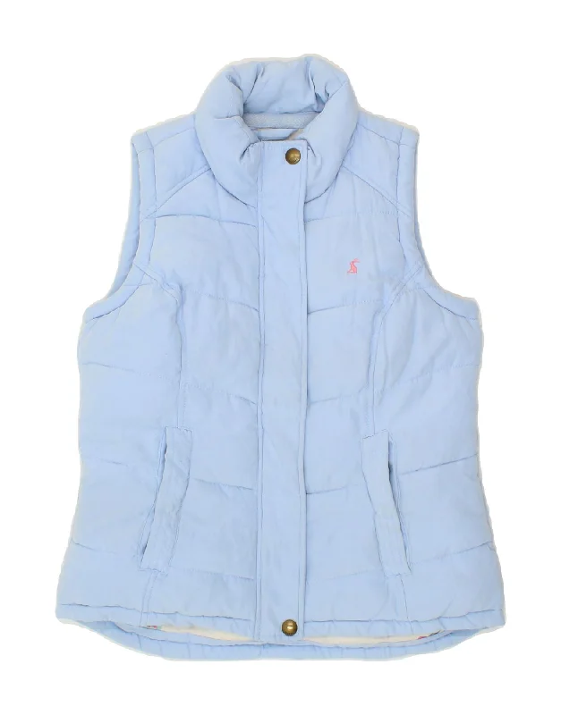 JOULES Womens Padded Gilet UK 8 Small Blue Polyester