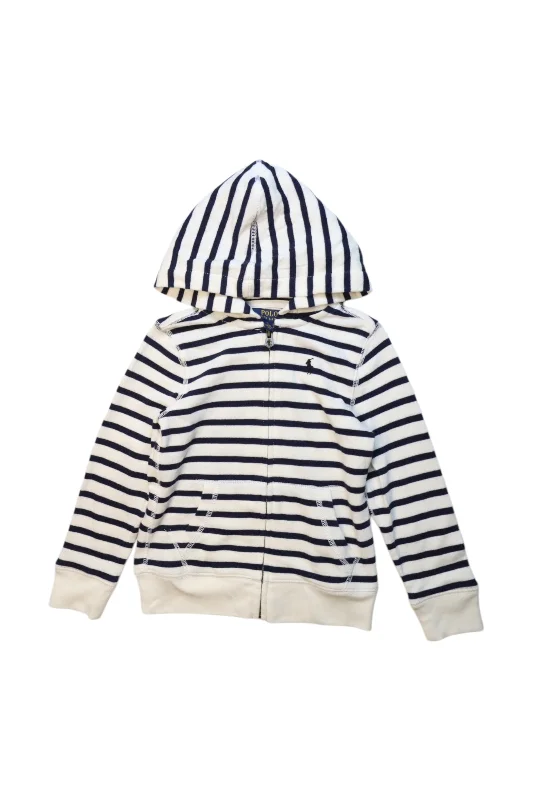 Recycled Fabric HoodiesPolo Ralph Lauren Striped Zippered Sweatshirt 5T