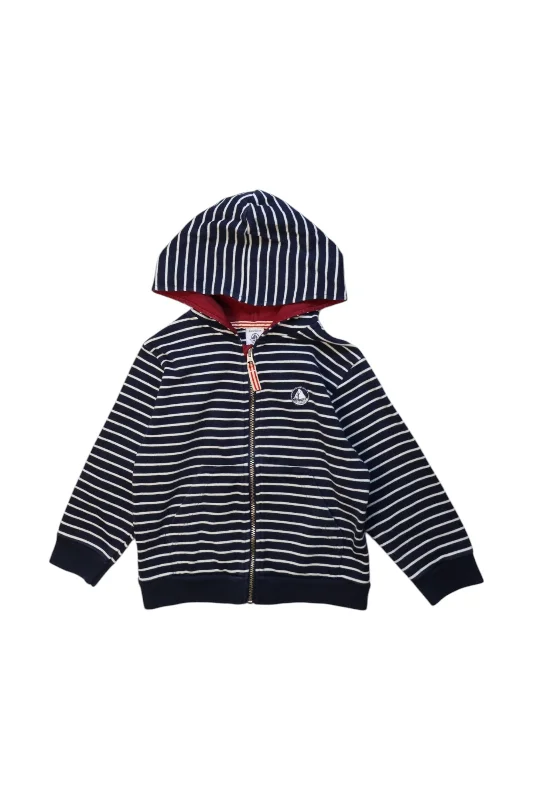 Statement HoodiesPetit Bateau Striped Zippered Hoodie 4T