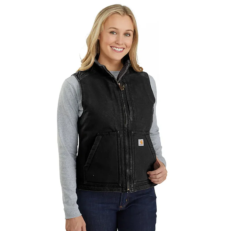 Carhartt Women's Sherpa Lined Vest Relaxed Fit - Black