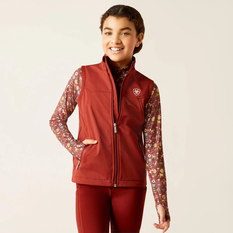 Ariat Youth New Team Softshell Vest, Fired Brick