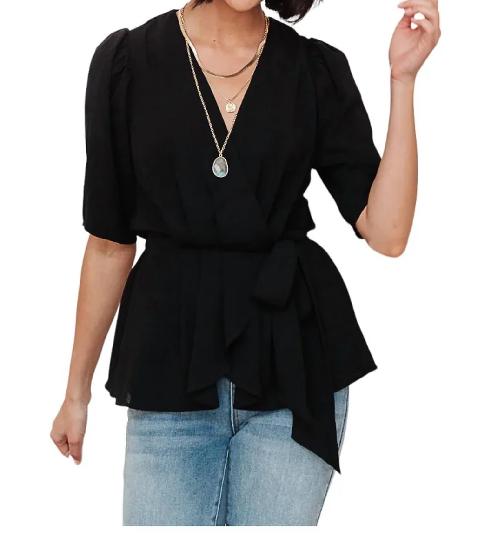 All Set Top Blouse In Black