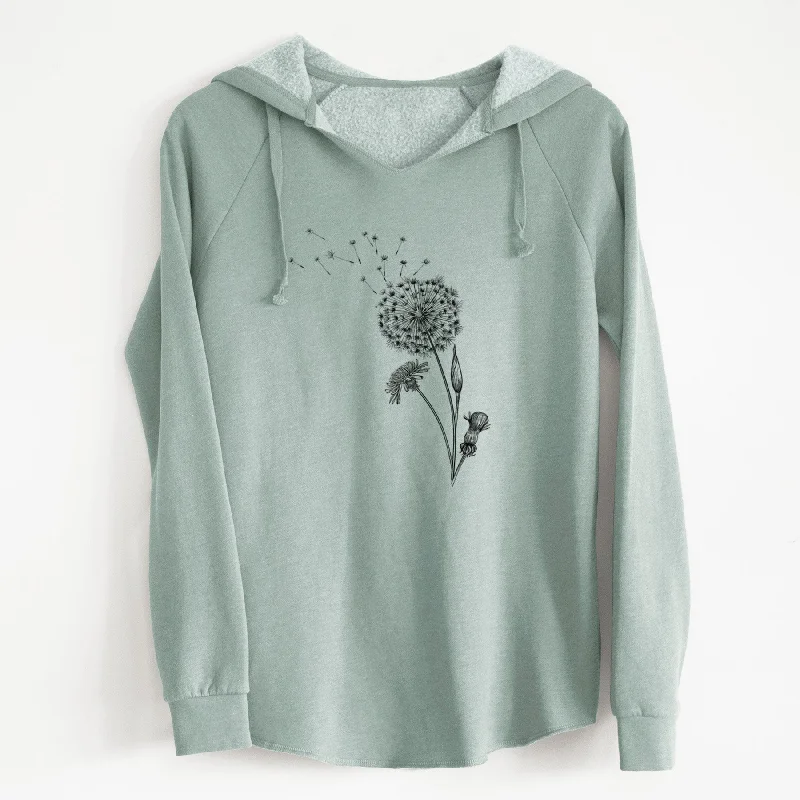 Yoga SweatshirtsCommon Dandelion - Taraxacum officinale - Cali Wave Hooded Sweatshirt