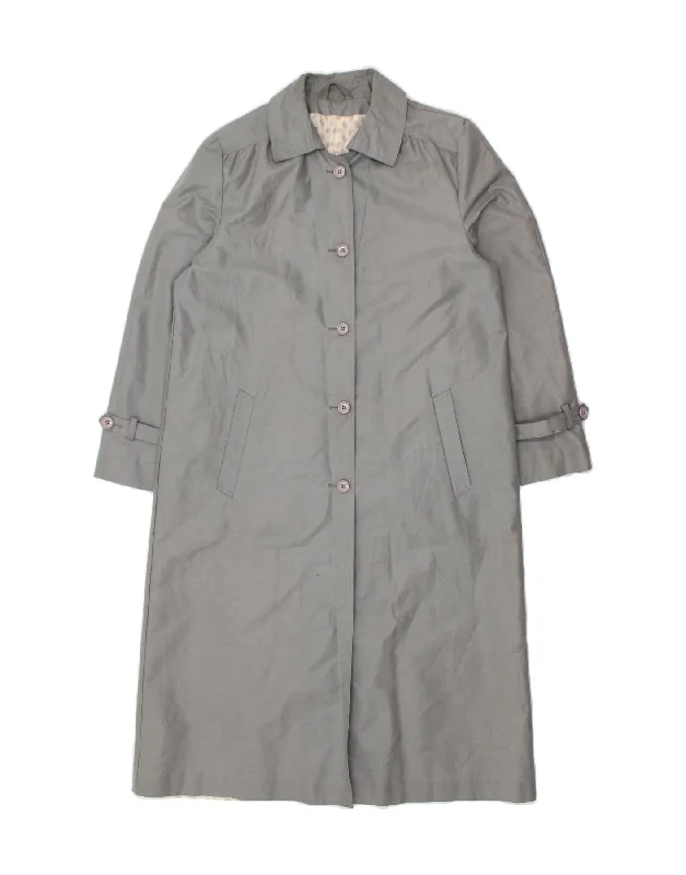 Tailored OvercoatsVINTAGE Womens Trench Coat UK 16 Large Grey