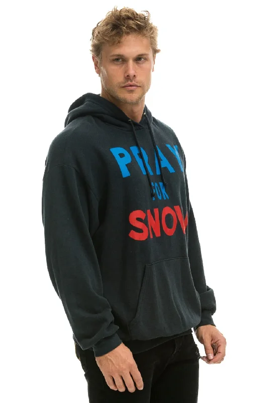 Festival SweatshirtsAVIATOR NATION PRAY FOR SNOW RELAXED PULLOVER HOODIE - CHARCOAL