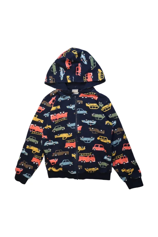 Thermal HoodiesPolarn O. Pyret Zip-Up Hoodie With Vehicle Print 6T-7Y