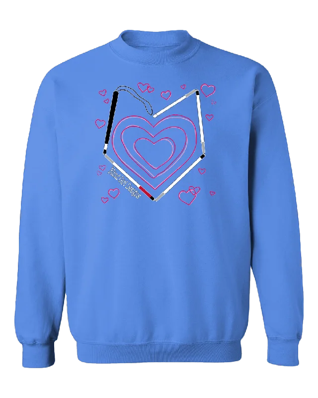 Tie-Dye HoodiesSale! Sweetest heart, white cane SWEATSHIRT carolina blue (a deep light blue tone)