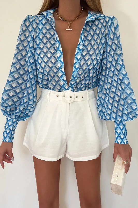 Denim ShirtsFLEETWOOD BLOUSE - BLUE GEO