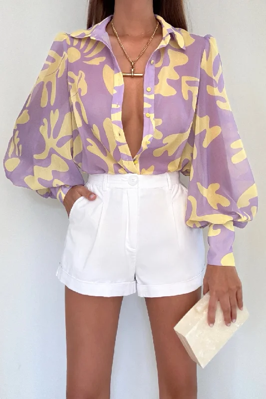 Button-Up ShirtsFLEETWOOD BLOUSE - LILAC  BOTANICA