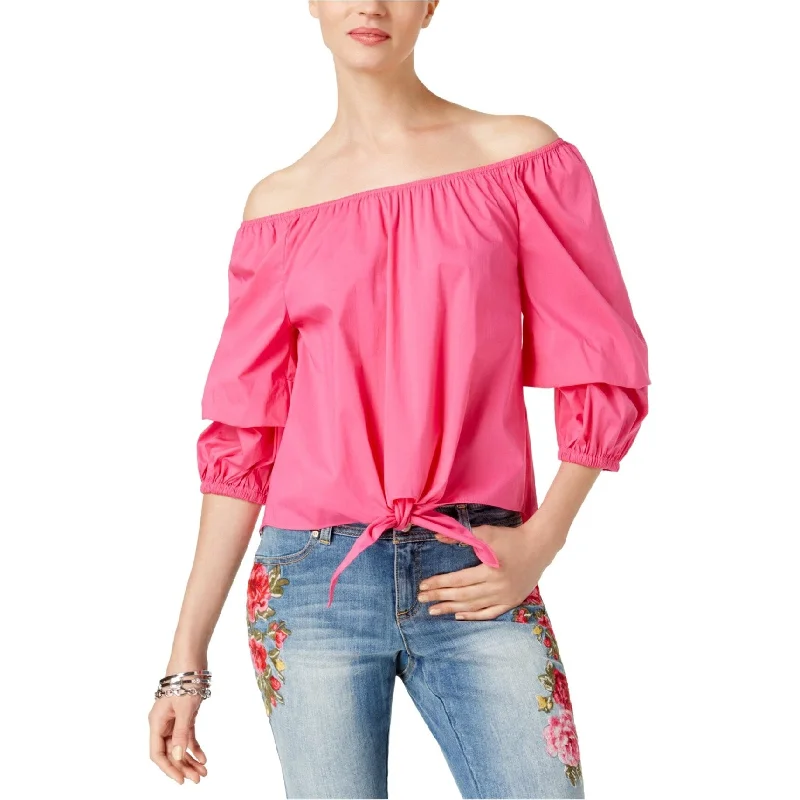 Band Merch ShirtsI-N-C Womens Off-The-Shoulder Knit Blouse