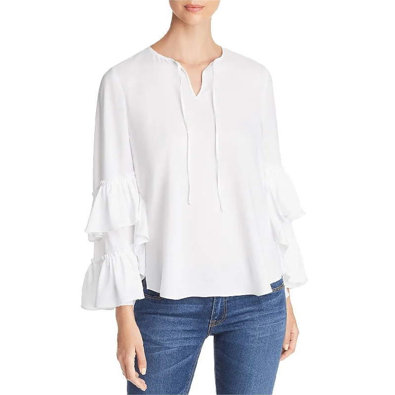 Embellished ShirtsLe Gali Womens Melinda Ruffled Blouse, White, Medium