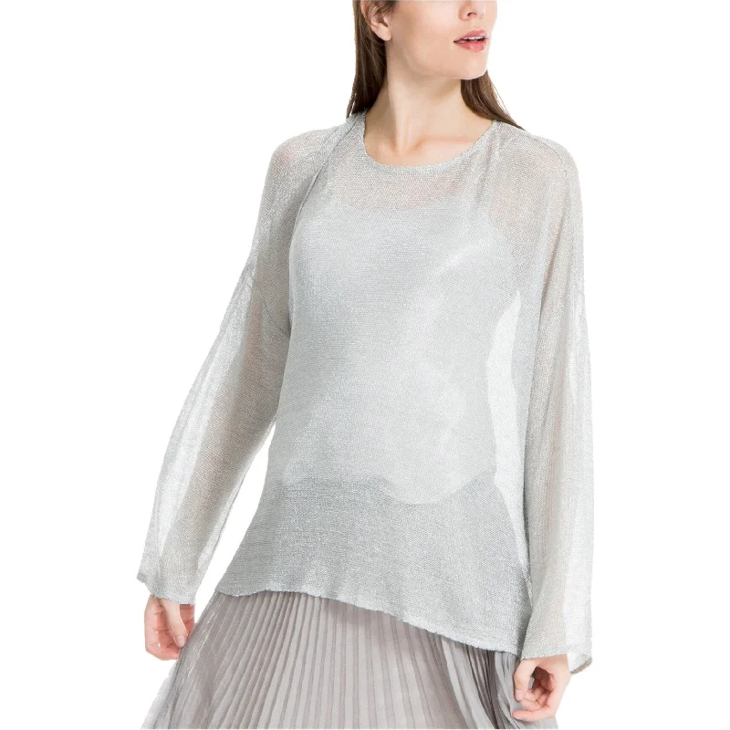 Travel ShirtsMax Studio London Womens Metallic Knit Blouse