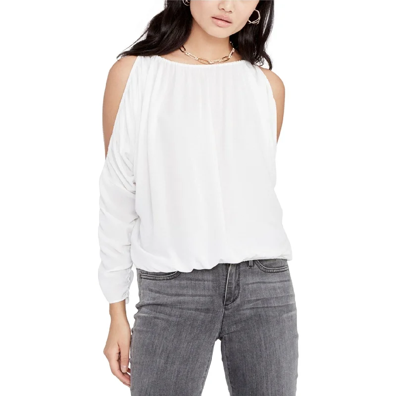 Ruffled ShirtsRachel Roy Womens Cold Shoulder Knit Blouse