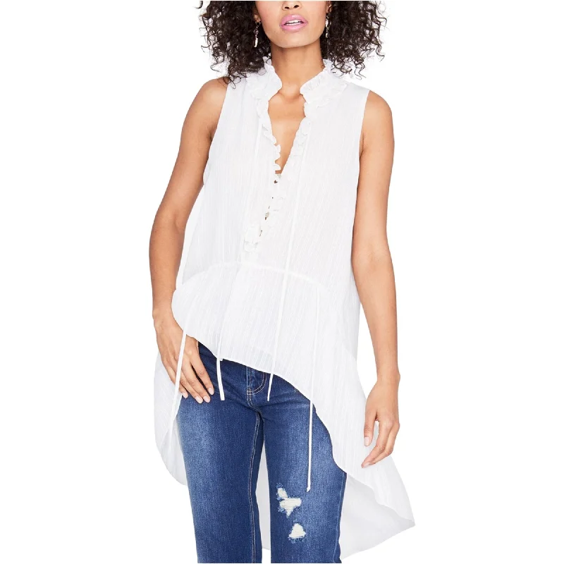 Asymmetrical ShirtsRachel Roy Womens High Low Ruffled Blouse, Off-White, X-Small