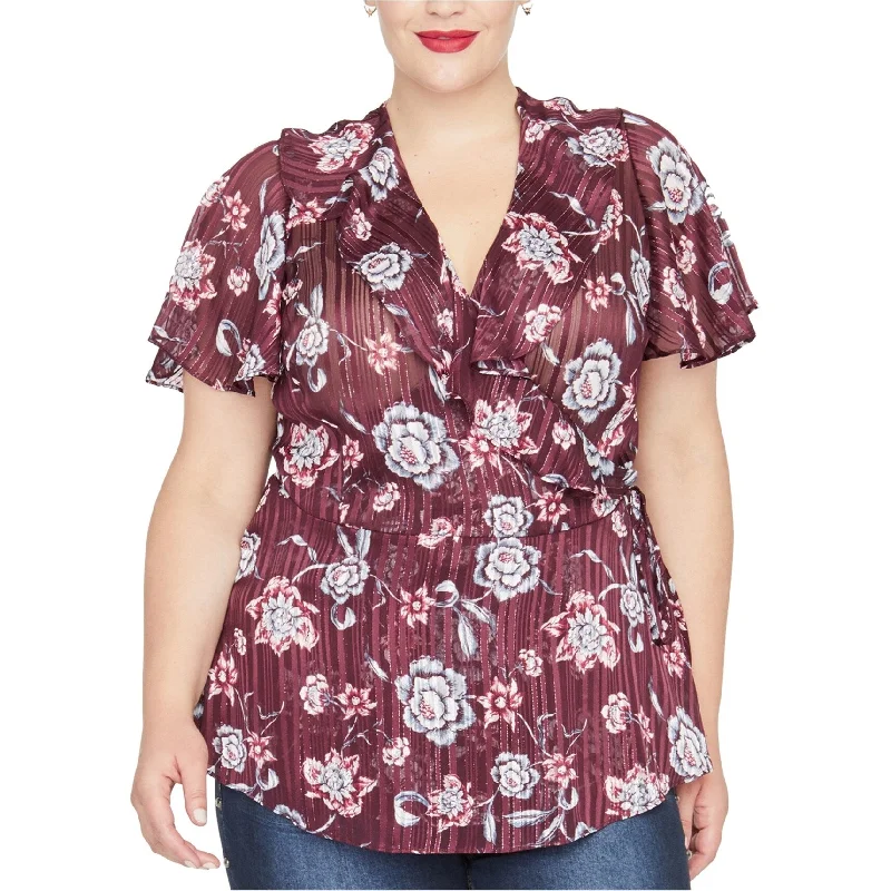 Retro ShirtsRachel Roy Womens Ruffle Wrap Blouse