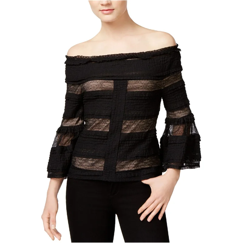 Wool ShirtsRachel Roy Womens Ruffled Off The Shoulder Blouse