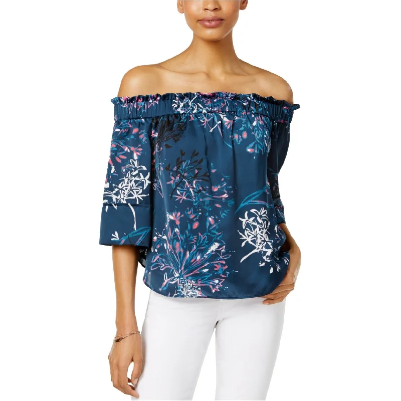 Cycling ShirtsRachel Roy Womens Shirred Off-The-Shoulder Knit Blouse