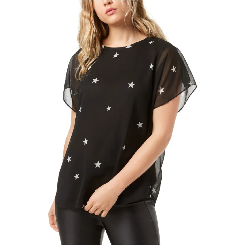 Printed ShirtsRachel Roy Womens Star Knit Blouse, Black, X-Small