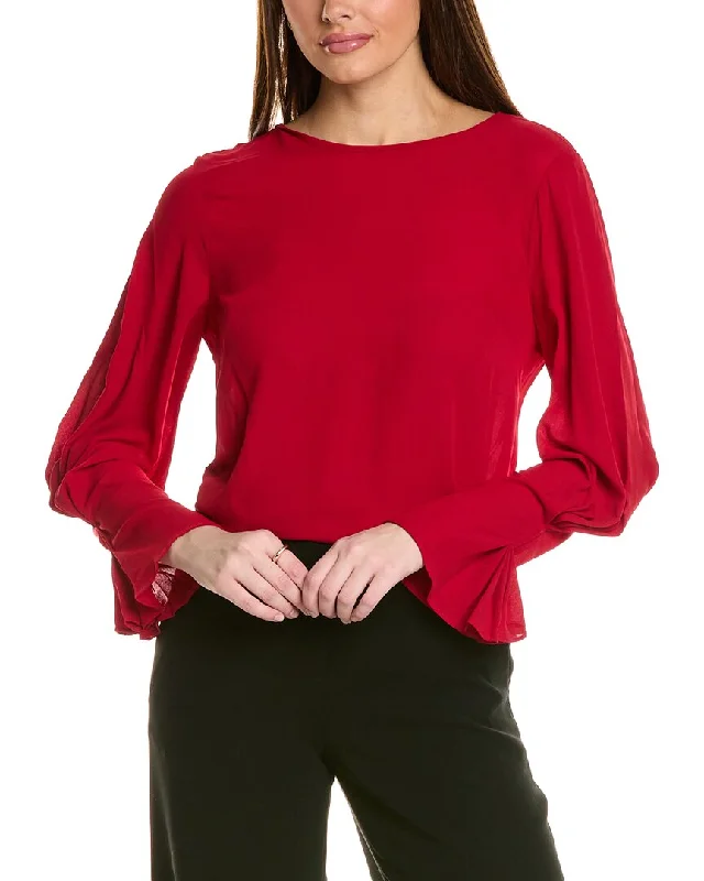 Hunting ShirtsT Tahari Keyhole Blouse