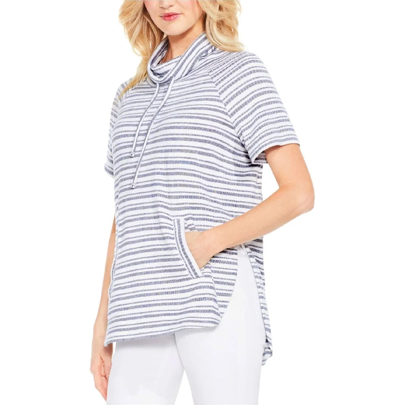 Cultural ShirtsVince Camuto Womens Variegated Stripe Knit Blouse, Blue, Small