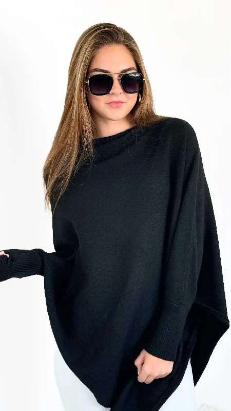 Running JacketsBreeze Knit Poncho - Black