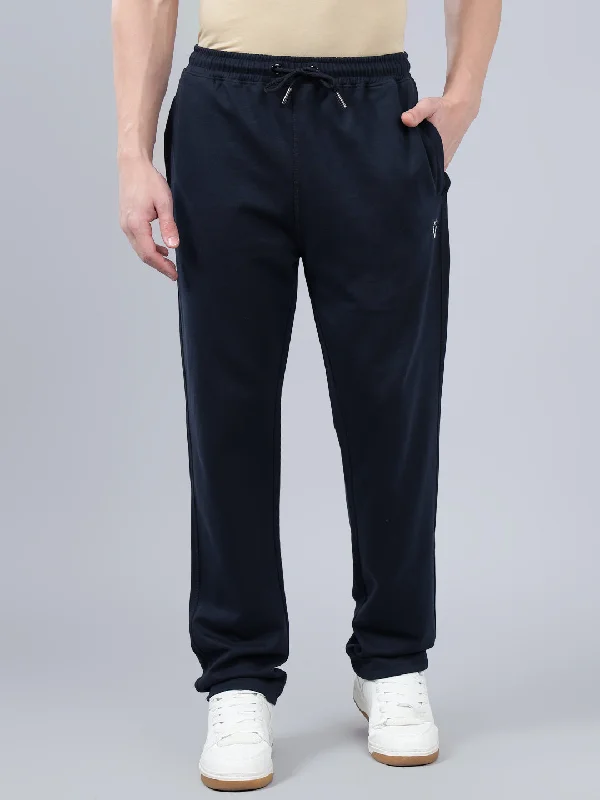 Parka JacketsMen's Navy Blue Solid Winter Track Pant