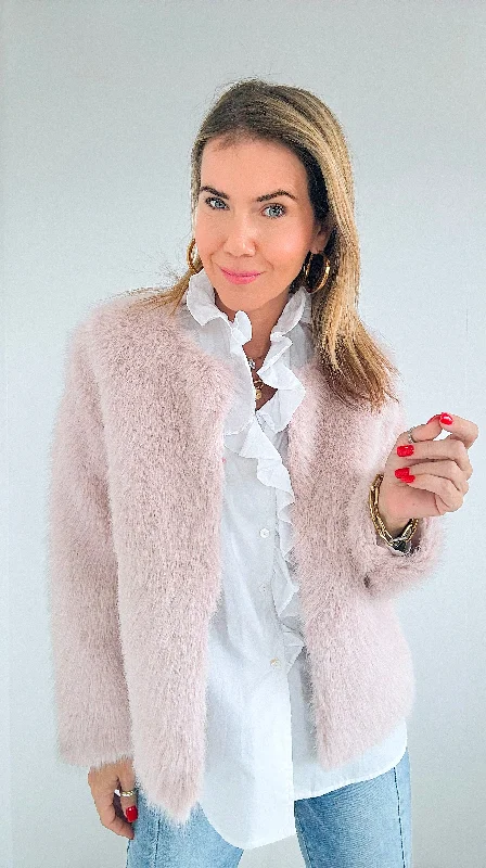 Reflective JacketsBlush Luxe Faux Fur Jacket