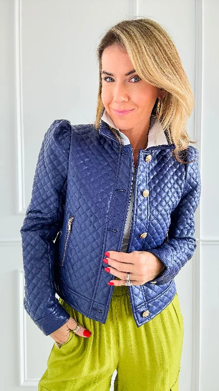 Work JacketsRoyal Luxe Quilted Jacket-Purple