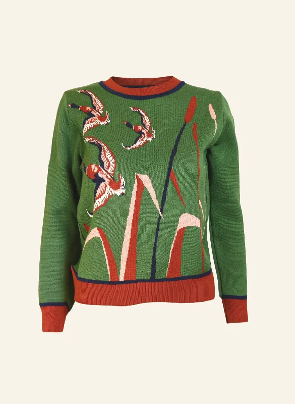 Esther - Green Flying Ducks Jumper